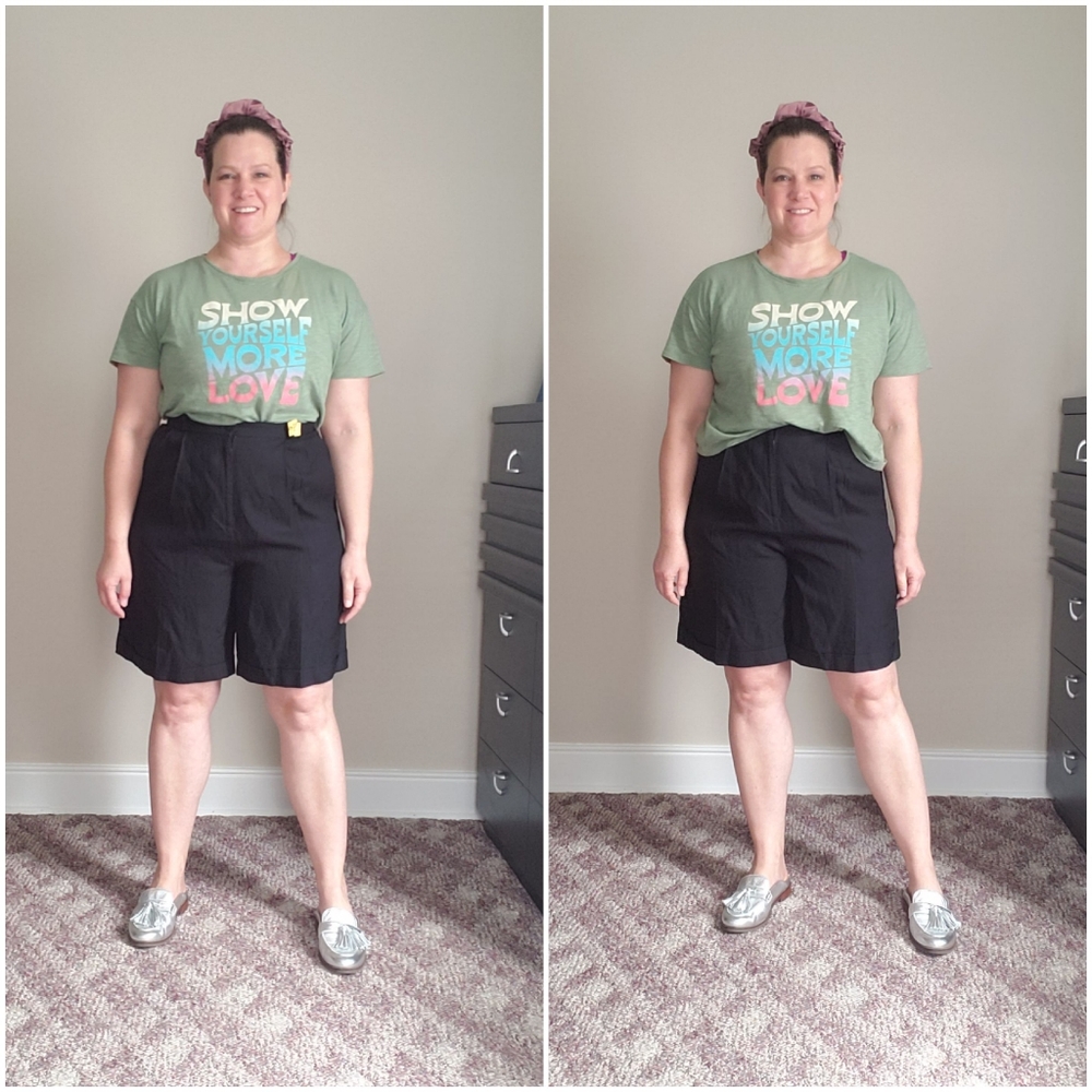Vintage 90s Talbots High Waist Linen Blend Tailored Bermuda Shorts Sz Medium